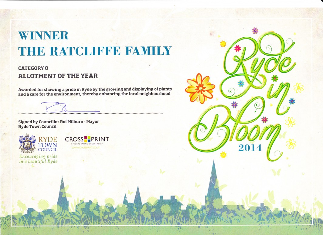 Ryde in Bloom 2014. Allotment Of The Year